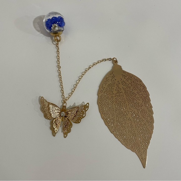 Handmade Metal Feather 3D Butterfly Bookmark - Picture 5 of 5